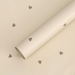 PapayaWhip 20 Sheet Heart Pattern Valentine's Day Gift Wrapping Paper, Square, Folded Flower Bouquet Wrapping Paper Decoration, PapayaWhip, 580x580mm