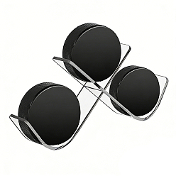 Clear 2Pcs Acrylic Hockey Puck Holder, Clear, 178x38x80mm