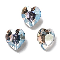Кристалл K 9 кабошоны из стеклянного страза, задние и задние, сердце, кристалл, 8.8x8x5 мм