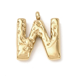 Letter W 304 подвески из нержавеющей стали, письмена, ионное покрытие (ip), Буква W, 21.5x18x4 мм, отверстие : 2.5 мм