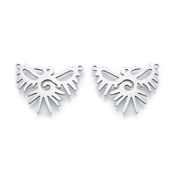 Нержавеющая Сталь Цвет Не тускнеющие 201 подвески из нержавеющей стали, птица, цвет нержавеющей стали, 23x28x1 мм, отверстие : 1.4 мм