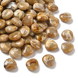 Перу Акриловые шарики Gemstone имитация, овальные, два тона, Перу, 22x21x10 мм, отверстие : 1.8 мм, Около 161 шт / 500 г