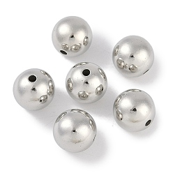 Платина Пластиковые круглые бусины ccb, платина, 13.5 мм, отверстие : 2 мм