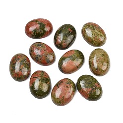 Унакит Кабошоны из камня, овальные, Unakite, 20x15x5 мм