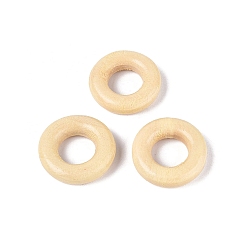 Бланшированный Миндаль Бусины из натурального дерева шима, окрашенные, кольцо, бусины с большим отверстием, бланшированный миндаль, 14~15x4 мм, отверстие : 7~7.5 мм