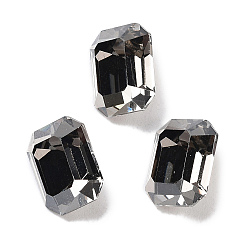 Хрустальная Сатина K 9 кабошоны из стеклянного страза, задние и задние, прямоугольные, кристалл сатин, 10x8x5.5 мм