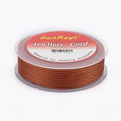 Schokolade Geflochtenen Nylonfäden, gefärbt, Schokolade, 2 mm, ca. 9.84 Yards (9 m)/Rolle