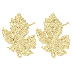 Настоящее золото 18K Изделия из латуни, без кадмия, без никеля и без свинца, с петлей, лист, реальный 18 k позолоченный, 21.5x18 мм, отверстие : 1 мм, штифты : 0.8x11.5 мм