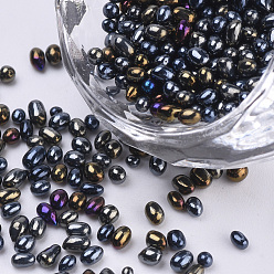 Темно-Золотистый Позолоченные стекло бисер, для украшения ногтей, нет отверстий / незавершенного, чип, темные золотарник, 2~6x2~2.5x2~2.5 мм, о 450 г / мешок