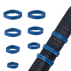 Средно-синий 14шт. 7 стили кожаный ремешок для часов из коровьей кожи, светло-синий, 12~24x4~5 мм, внутренний диаметр: 11~20 мм, 2 шт / стиль