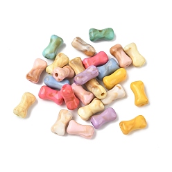 (52) Непрозрачная лаванда Акриловые бусины, Стиль имитация драгоценных камней, кость, разноцветные, 10x18x8.5 мм, отверстие : 2.8 мм, Около 520 шт / 500 г