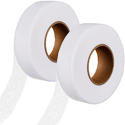 Белый Нетканый материал полиамид двухсторонняя термоплавкая клейкая пленка, аксессуары для шитья одежды своими руками, белые, 3x0.02 см, Около 70 ярдов / рулон