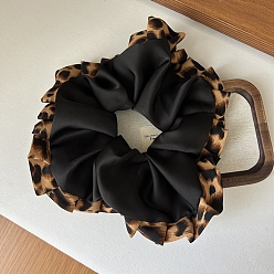 Черный Резинки для волос с леопардовым принтом, аксессуары для волос для женщин и девочек, чёрные, 160 мм