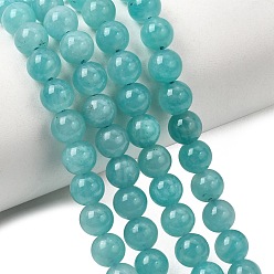 Amazonite Natural Amazonite Beads Strands, Smooth Round, 6~6.5mm, Hole: 1mm, about 68pcs/strand, 15.35''(39cm)