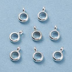 Серебро 304 дуги из нержавеющей стали, петля под залог, плоско-круглые, серебряные, 8.5x6x3 мм, отверстие : 1.8 мм, внутренний диаметр: 4 мм