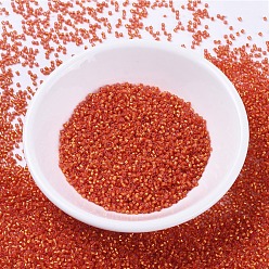 (DB0682) Dyed Semi-Frosted Silver Lined Dark Orange MIYUKI Delica Beads, Cylinder, Japanese Seed Beads, 11/0, (DB0682) Dyed Semi-Frosted Silver Lined Dark Orange, 1.3x1.6mm, Hole: 0.8mm, about 20000pcs/bag, 100g/bag