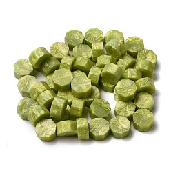 Желто-Зеленый Частицы сургуча, для ретро печать печать, восьмиугольник, желто-зеленый, 8.5x4.5 мм, около 1500 шт / 500 г