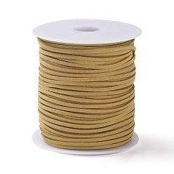 Dark Goldenrod 45M Faux Suede Cord, Faux Suede Lace, Dark Goldenrod, 2~2.5x1.5~2mm, about 50 Yards(45m)/Roll