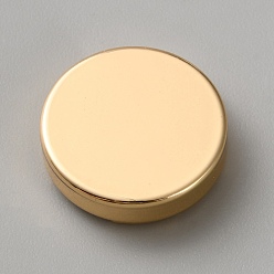 Light Gold Плоские круглые латунные накладки на кнопки, настройки колпачков для скрытия заклепок, золотой свет, 17.5x4.5 мм, Размер лотка: 17.5 мм