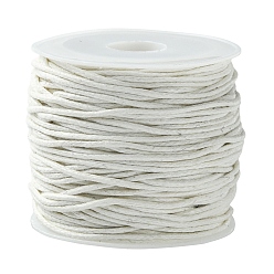 Light Goldenrod Yellow 23M Waxed Cotton Cords, Multi-Ply Round Cord, Macrame Artisan String for Jewelry Making, with Plastic Spools, Light Goldenrod Yellow, 1mm, about 25.15 Yards(23m)/Set