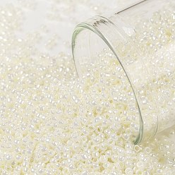 (122) Opaque Luster Navajo White Круглые бусины toho, японский бисер, (122) непрозрачный глянец белый навахо, 15/0, 1.5 мм, отверстие : 0.7 мм, Около 15000 шт / 50 г