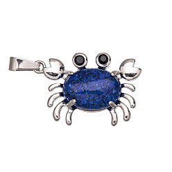Ляпис-Лазурь Природный лазурит подвески, краб, 20 мм