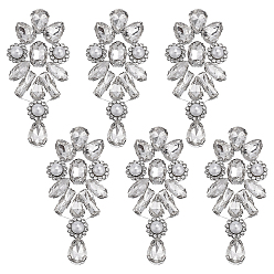 Кристалл 6шт. цветок из стразов, аксессуары для украшения своими руками, кристалл, 75x35x8.5 мм