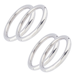 Couleur Acier Inoxydable 304 acier inoxydable reliant bagues, joint torique pour macramé, couleur inox, 141.5x15mm, diamètre intérieur: 114 mm
