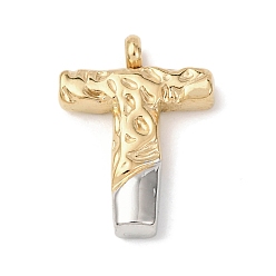 Letter T 304 подвески из нержавеющей стали, письмена, ионное покрытие (ip), Письмо T, 21x15.5x4.5 мм, отверстие : 2.5 мм