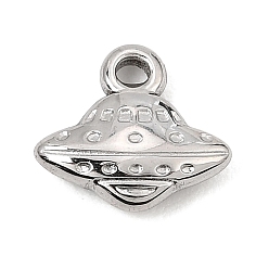 Stainless Steel Color 304 Stainless Steel Charms, Spaceship Charms, Stainless Steel Color, 11.5x12.5x3.5mm, Hole: 1.5mm