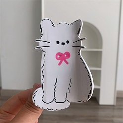 Cat Shape Ацетат целлюлозы (смола) когтевой волос, животные, аксессуары для волос для женщин и девочек, форма кошки, 90x55 мм