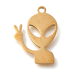 Золотой 201 подвески из нержавеющей стали, блюдце человека прелести, золотые, 18x13x1 мм, отверстие : 1.5 мм
