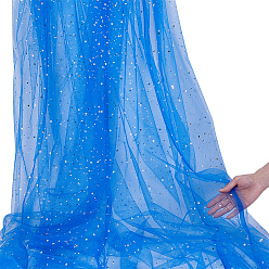 Королевский синий 6 ярдов полиэфирной сетчатой ткани со звездным узором, для аксессуаров для рукоделия своими руками, королевский синий, 1500 мм
