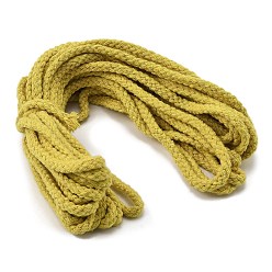 Золотистый Плетеные хлопковые нитки для рукоделия и вязания, золотые, 6x3 мм, около 10.94 ярдов (10 м) / моток