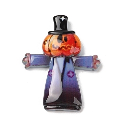 Тыква Кабошоны из непрозрачной смолы для декодирования Хэллоуина, тыква, 36.8x29.5x5.5 мм