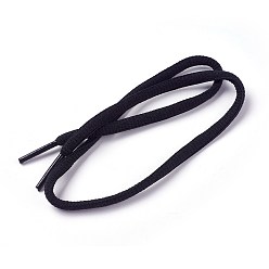 Black Polyester Cord Shoelace, Black, 52~54cm