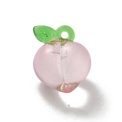 Peach Акриловые подвески, персик, 17x14.5x13 мм, отверстие : 2 мм