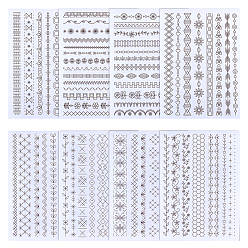 Mixed Shapes 8шт. 2 виды водорастворимых стабилизаторов, водорастворимые стабилизаторы для вышивания нетканых материалов, разнообразные, 298x210x0.3 мм, 4 шт / стиль