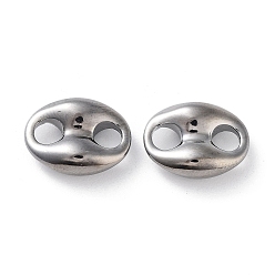 Gunmetal Brass Connector Charms, Oval Links, Cadmium Free & Nickel Free & Lead Free, Gunmetal, 11x14.5x5mm, Hole: 4mm