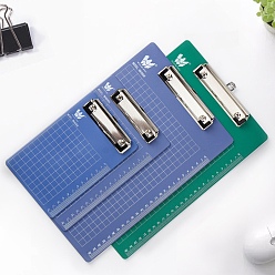 Средний Морско-зеленый Пластиковый буфер обмена, с металлическими зажимами, для офиса, больница, прямоугольные, темные голубые, 315x215 мм