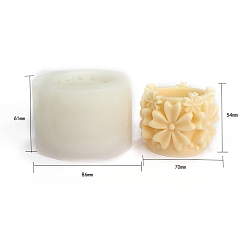 Белый Силиконовые формы для свечей в форме цветка, формы для литья смолы, для уф-смолы, изготовление изделий из эпоксидной смолы, белые, 86x60 мм