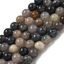 Gemstone Нити бусин из натурального скорзалита, круглые, 6~7 мм, отверстие : 0.7~0.8 мм, около 61~64 шт / нитка, 15.35~15.59'' (39~39.6 см)