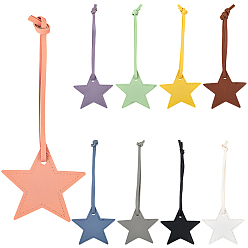 (52) Непрозрачная лаванда 9 шт. 9 цвета звезда искусственная кожа подвеска украшение, для украшения сумки, разноцветные, 230 мм, 1шт/цвет
