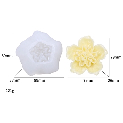 Белый Цветочные пищевые силиконовые формы для свечей своими руками, для изготовления свечей, белые, 8.9x8.9x3.8 см