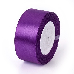 Purple Valentines Day Gifts Boxes Packages Single Face Satin Ribbon, Polyester Ribbon, Purple, 1-1/2 inch(37mm)