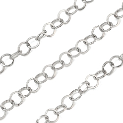 Нержавеющая Сталь Цвет 304 кабельные цепи из нержавеющей стали, пайки, с катушкой, цвет нержавеющей стали, 4x0.5 мм