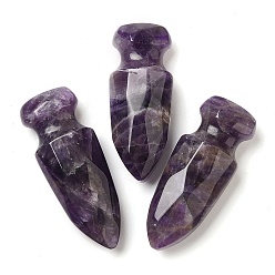 Аметист Натуральный аметистовый меч, модель украшения, для настольных украшений домашнего дисплея, 52~52.5x20~20.5x12~12.5 мм