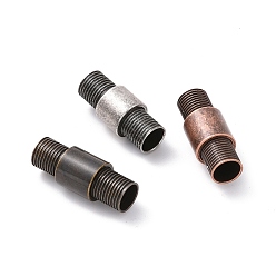 (52) Непрозрачная лаванда Вакуумное покрытие pvd в тибетском стиле 304 магнитные застежки из нержавеющей стали с приклеиваемыми концами, колонка, разноцветные, 23.5 мм, отверстие : 6 мм