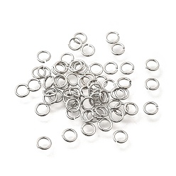 Платинированный Латунные кольца прыжок открыт, пропил пилой закругленный, долговечный, без никеля , Реальная платина, 4x0.6 мм, 22 датчик, внутренний диаметр: 3 мм