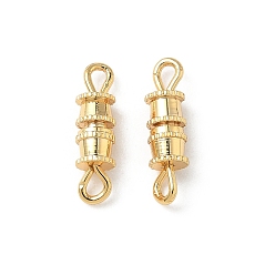 Настоящее золото 18K Застежками винт латунный, без никеля , колонка, реальный 18 k позолоченный, 15.5x4 мм, отверстие : 1~3 мм